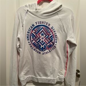 American Fighter Women's White Hoodie Sweatshirt Sz Medium. Very good condition